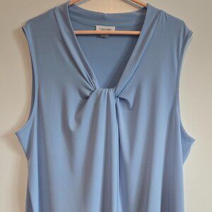 Baby Blue Calvin Klein sleeveless blouse size 2X